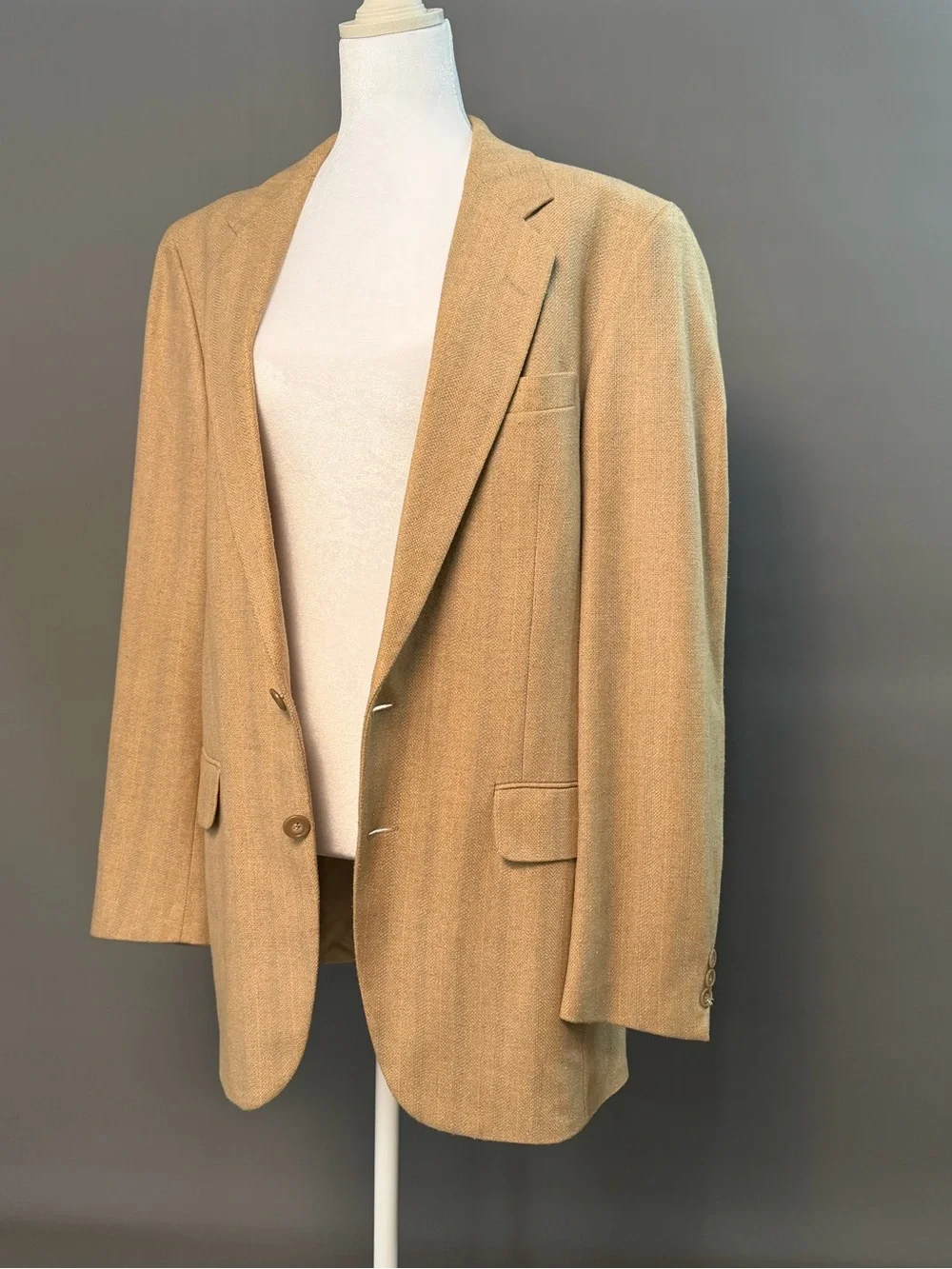 Calvin Klein vintage Men's Camel Tan Two-Button Sport Coat